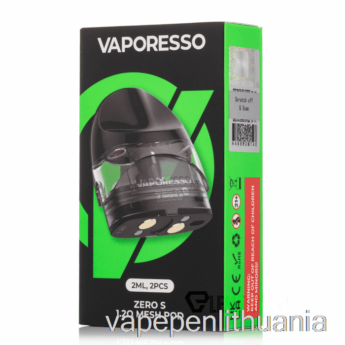 Vaporesso Zero S Pakaitiniai Ankštys 1.0ohm Zero S Ankštys Vape Skystis